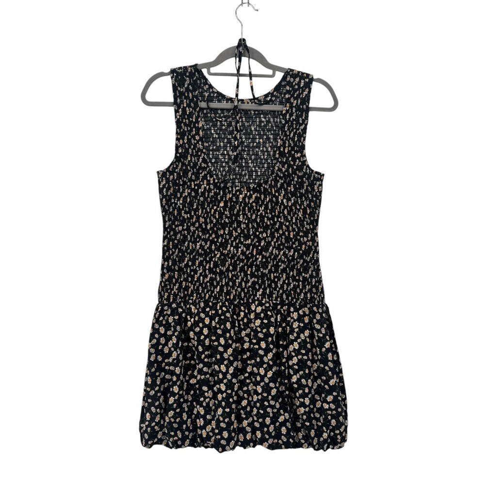 Maeve Anthropologie Daisy Floral Smocked Balloon‎ Hem Dress L